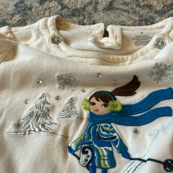 Gymboree embroidered Skier Shirt Girls size 9 - Picture 8 of 8